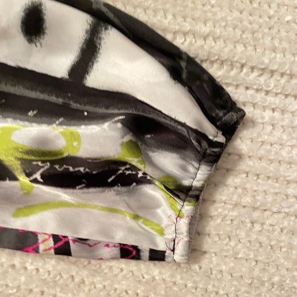 New York & Co. Gabrielle Union Colorful Graffiti Print Mini Long Sleeves Dress - Picture 4 of 10